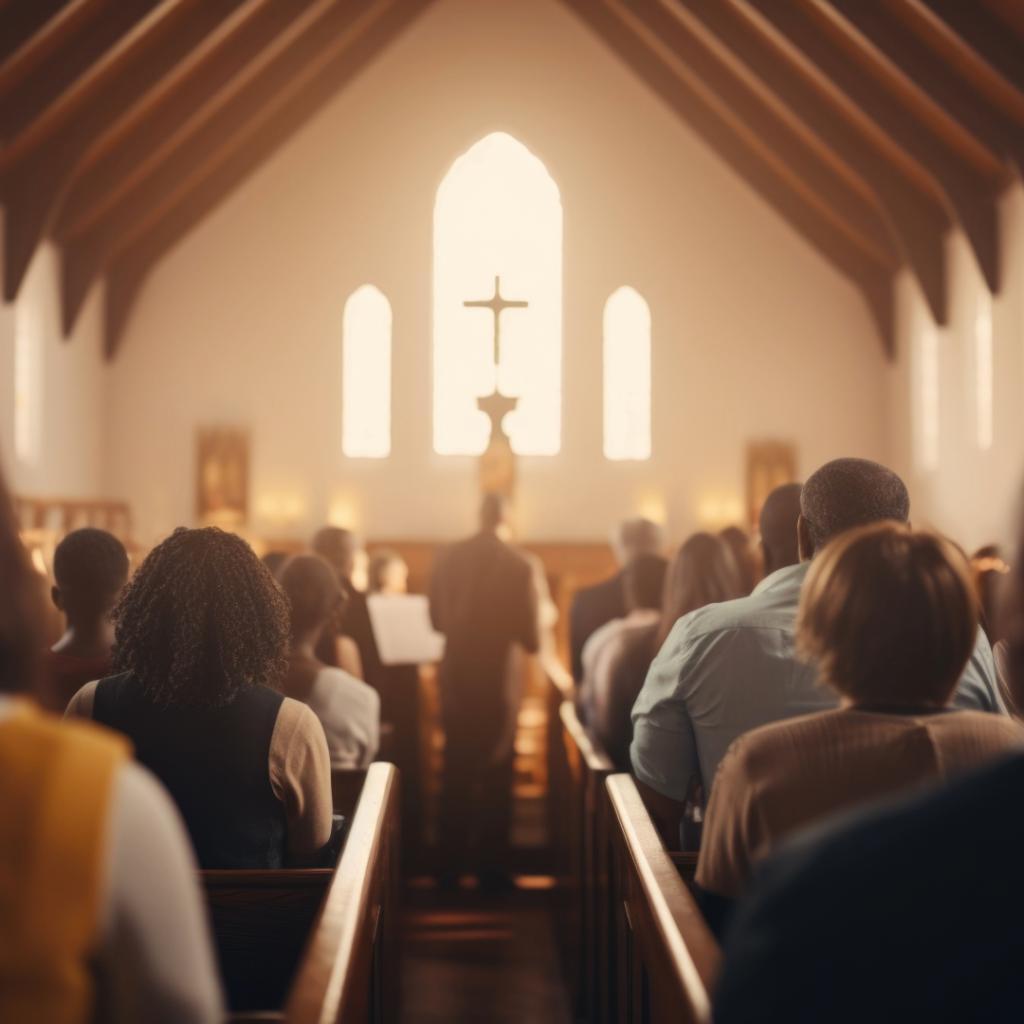 Congregation worshipping